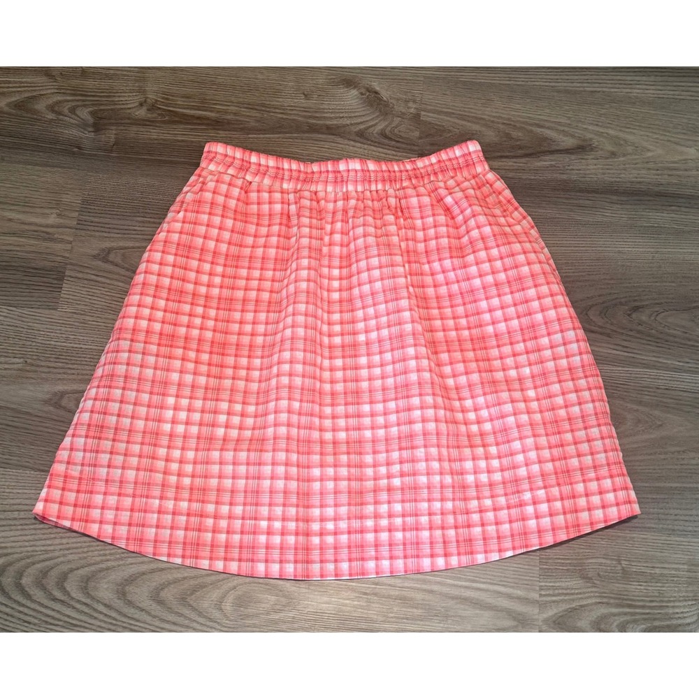 Buru Pink Gingham Plaid Mini Skirt with Pockets Women's Size Medium